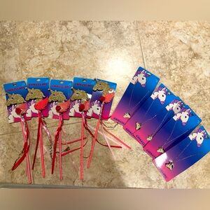 Unicorn wands and necklaces